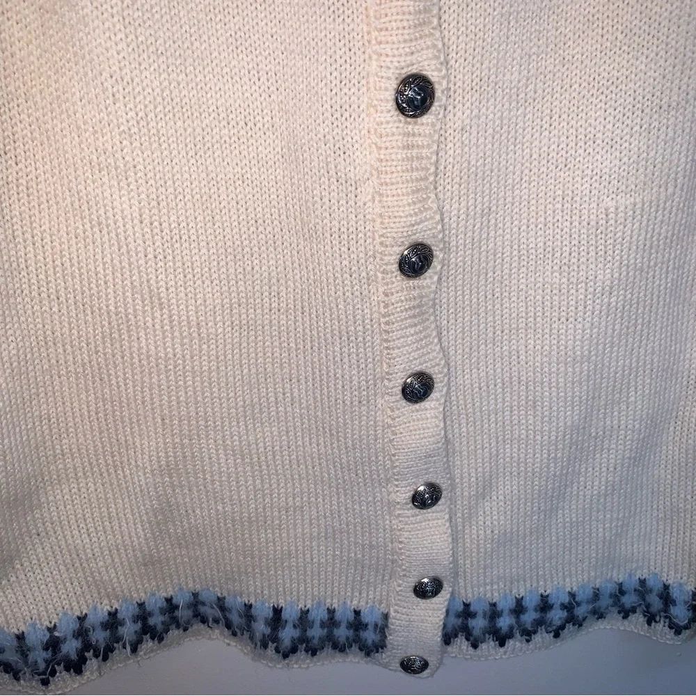 Vintage Hudson's Bay Company 100% Pure Wool Butterfly Fair Aisle Cardigan - Picture 8 of 9